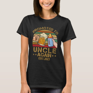 Promoted to Uncle Again 2023 Soon To Be Uncle Agai T-Shirt