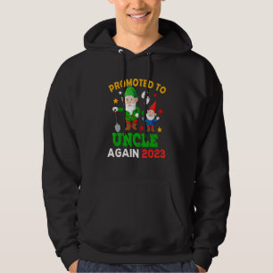 Promoted To Uncle Again 2023 Two Funny Gnomes Preg Hoodie