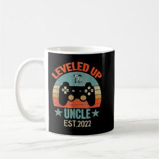 Promoted To Uncle EST 2022 2021 Levelled Up To Dad Coffee Mug