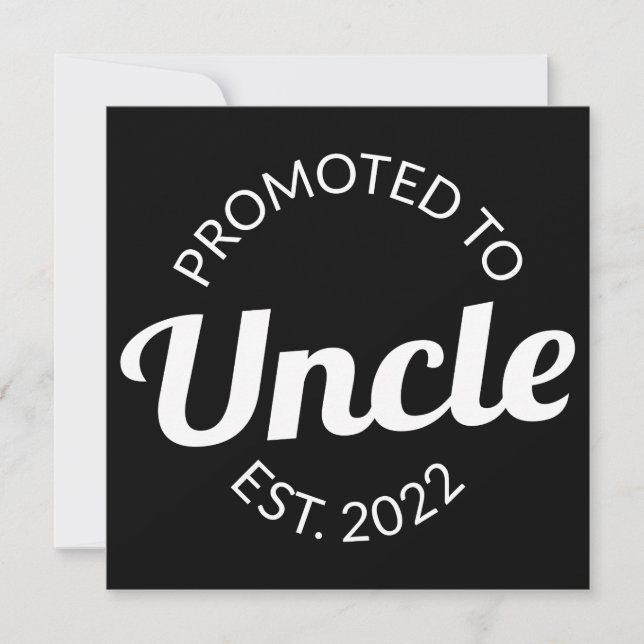 Promoted To Uncle Est. 2022 I Invitation (Front)