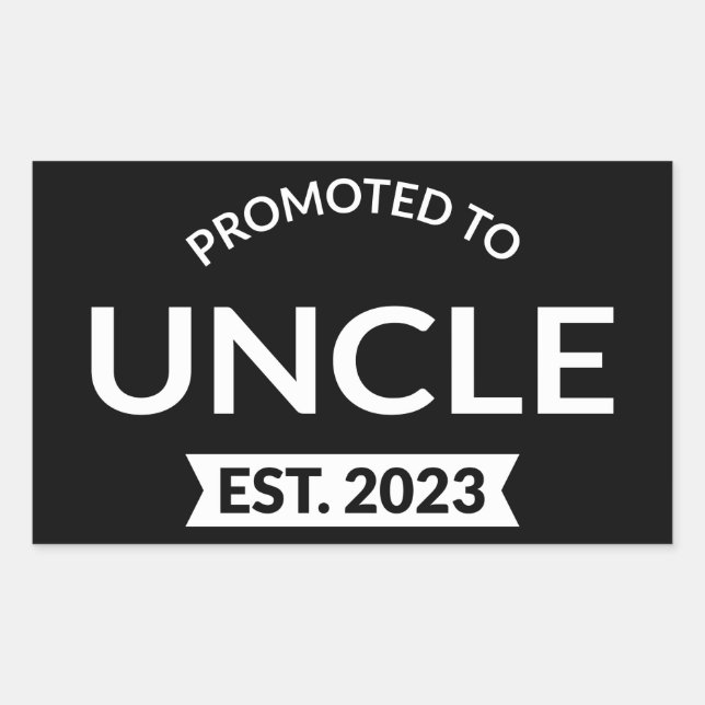 Promoted To Uncle Est. 2023 II Sticker (Front)