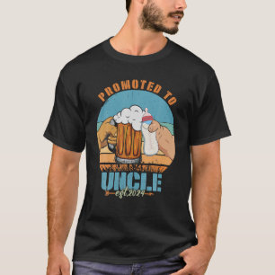 Promoted To Uncle Est 2024 Fathers Day Vintage T-Shirt