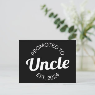 Promoted To Uncle Est. 2024 I Postcard
