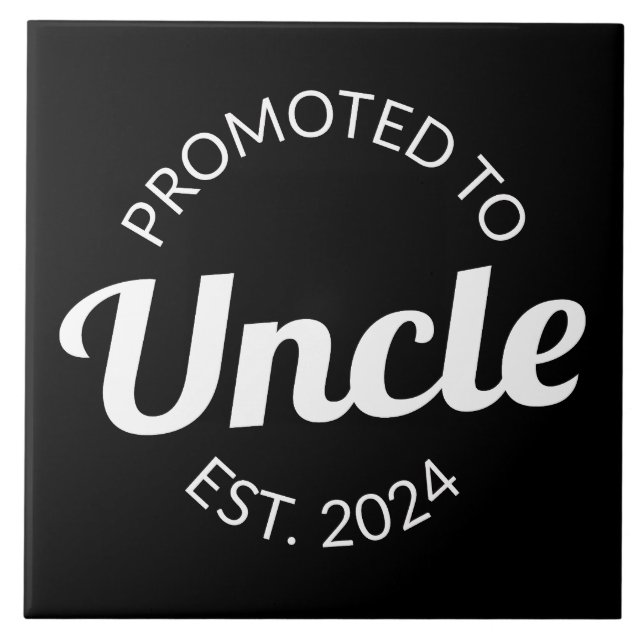 Promoted To Uncle Est. 2024 I Tile (Front)