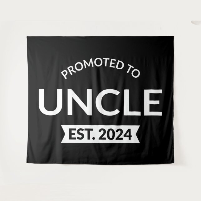 Promoted To Uncle Est. 2024 II Tapestry (Front (Horizontal))
