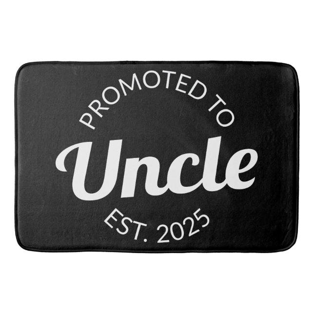 Promoted To Uncle Est. 2025 I Bath Mat (Front)