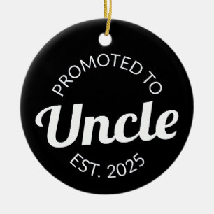 Promoted To Uncle Est. 2025 I Ceramic Ornament