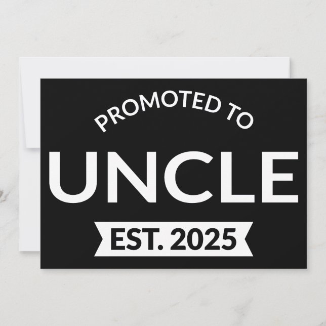 Promoted To Uncle Est. 2025 II Announcement (Front)