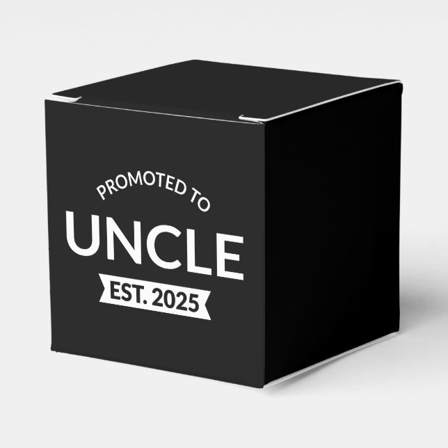 Promoted To Uncle Est. 2025 II Favor Box (Front Side)