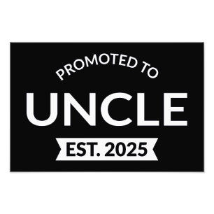 Promoted To Uncle Est. 2025 II Photo Print