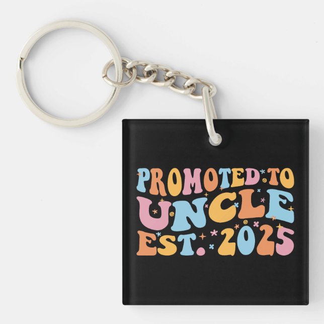 Promoted To Uncle Est. 2025 III Keychain (Front)