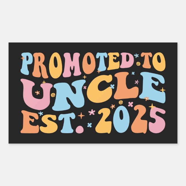 Promoted To Uncle Est. 2025 III Sticker (Front)