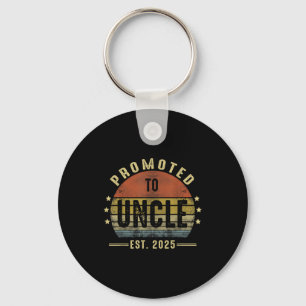 Promoted To Uncle Est 2025 New Uncle Fathers Day F Keychain