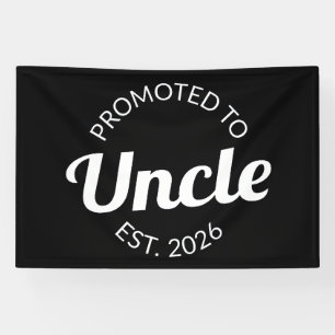 Promoted To Uncle Est. 2026 I Banner