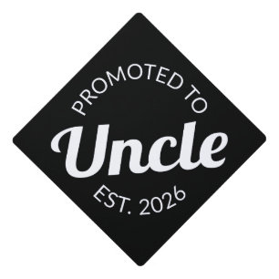 Promoted To Uncle Est. 2026 I Graduation Cap Topper
