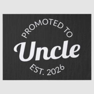 Promoted To Uncle Est. 2026 I Tissue Paper