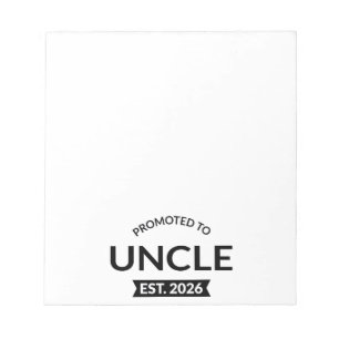 Promoted To Uncle Est. 2026 II Notepad