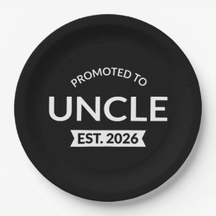 Promoted To Uncle Est. 2026 II Paper Plate