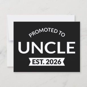 Promoted To Uncle Est. 2026 II Postcard