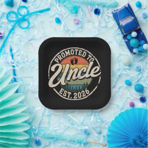 Promoted To Uncle Est 2026 Pregnancy Announcement  Paper Plate