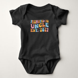 Promoted To Uncle Est 2027 New Uncle Baby Bodysuit