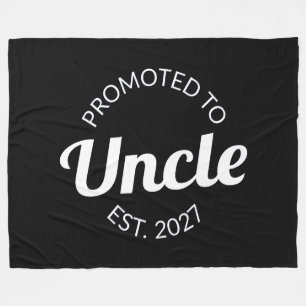 Promoted To Uncle Est 2027 New Uncle I Fleece Blanket