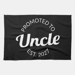 Promoted To Uncle Est 2027 New Uncle I Kitchen Towel
