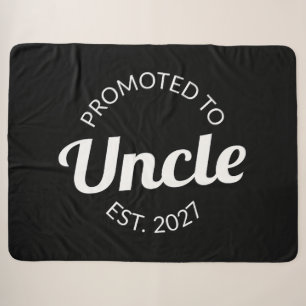 Promoted To Uncle Est 2027 New Uncle I Sherpa Blanket