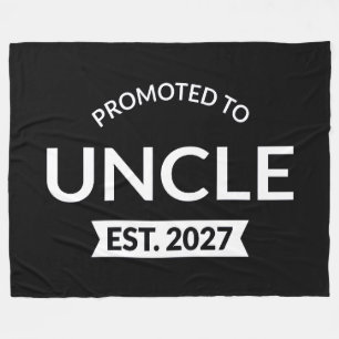 Promoted To Uncle Est 2027 New Uncle II Fleece Blanket