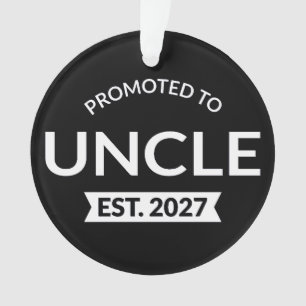 Promoted To Uncle Est 2027 New Uncle II Ornament
