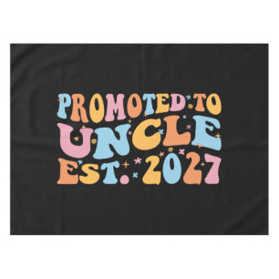 Promoted To Uncle Est 2027 New Uncle Tablecloth