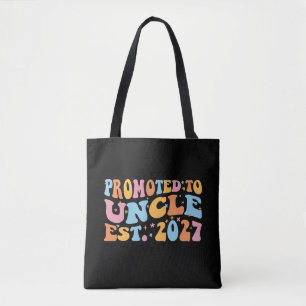 Promoted To Uncle Est 2027 New Uncle Tote Bag