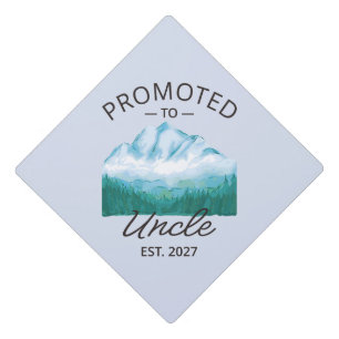 Promoted To Uncle Est 2027 New Uncle VI Graduation Cap Topper