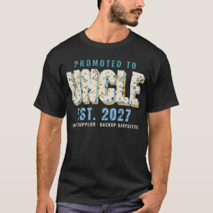 Promoted to Uncle Est 2027 Retro T-Shirt