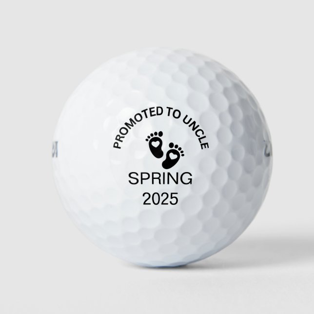 Promoted to Uncle,  Golf Ball Personalized (Front)