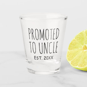 Promoted To Uncle New Baby Gift Shot Glass