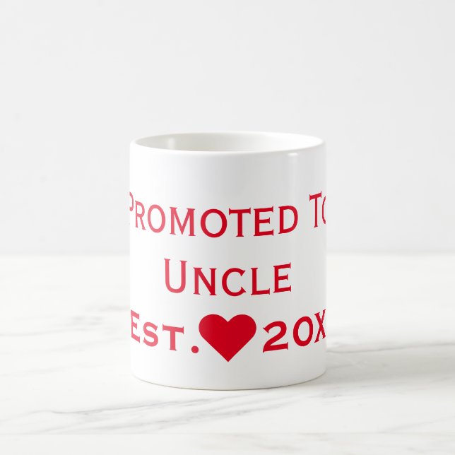 Promoted To Uncle Red Mug (Center)