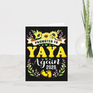 Promoted to yaya grandma 2026 sunflower reveal card