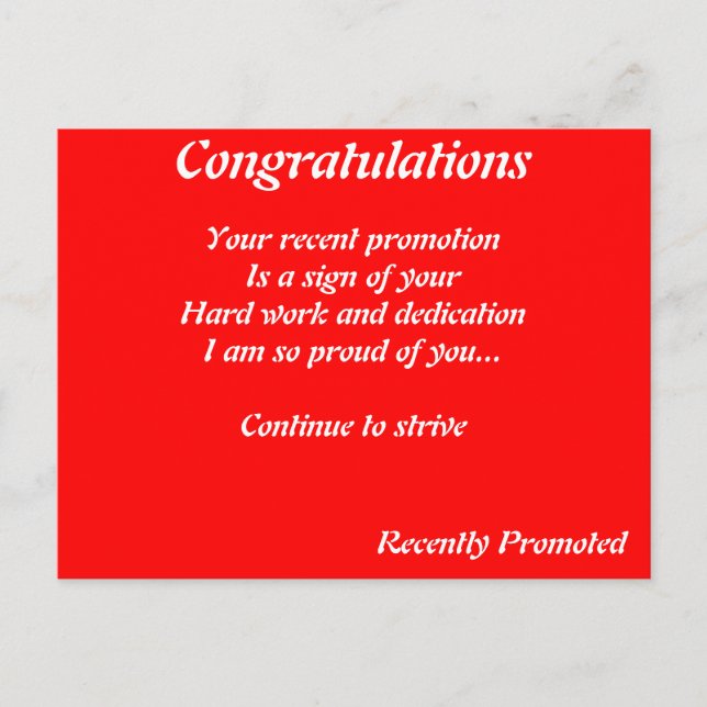 Promotion at work postcards (Front)