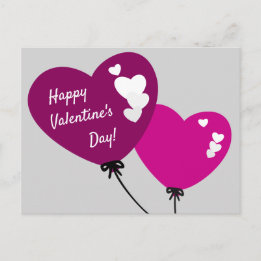 Promotion Balloon Heart Happy Valentine's Day Card