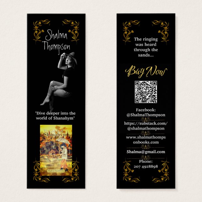 Promotion de l'auteur Feuille d'or noire (Devant & derrière)