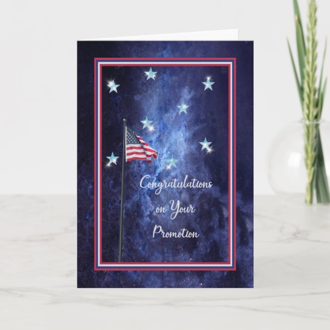 Promotion for US Service Man or Woman in Blue Card (Front)