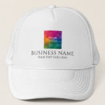 Promotional Add Upload Business Company Logo Text Trucker Hat<br><div class="desc">Promotional Add Upload Business Company Logo Personalized Template Trucker Hat.</div>