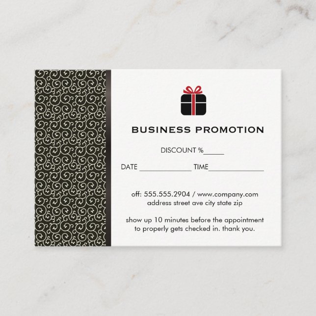 Promotional Appointment Card (Front)