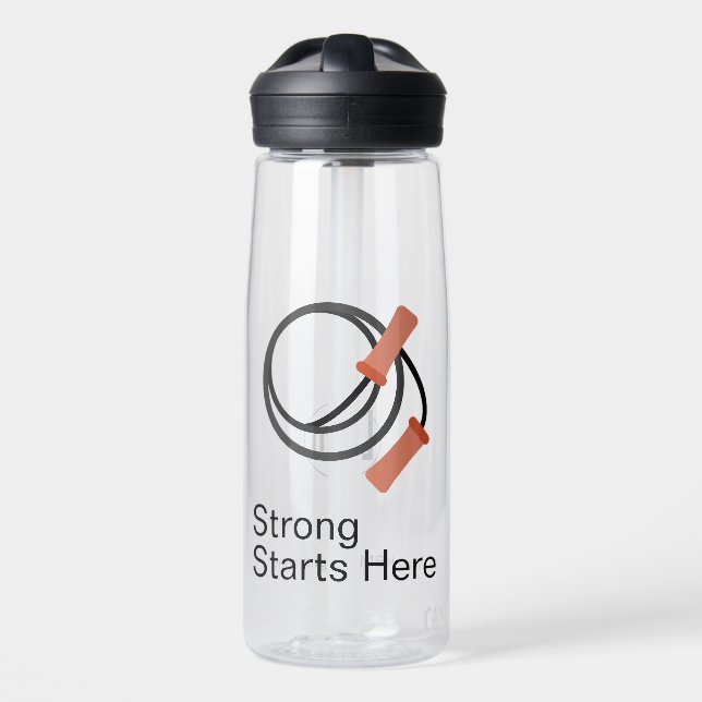 Promotional Beginner Fitness - Strong Starts Here Water Bottle (Front)