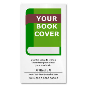 Promotional Book Cover Author Magnetic Business Card