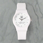 Promotional Branded Business Logo & Text White Watch<br><div class="desc">Showcase your brand with our Promotional White Watch,  customized with your business logo and text. This sleek and sophisticated timepiece offers a stylish way to keep your brand visible,  making it an ideal choice for corporate gifts,  events,  or promotional giveaways.</div>