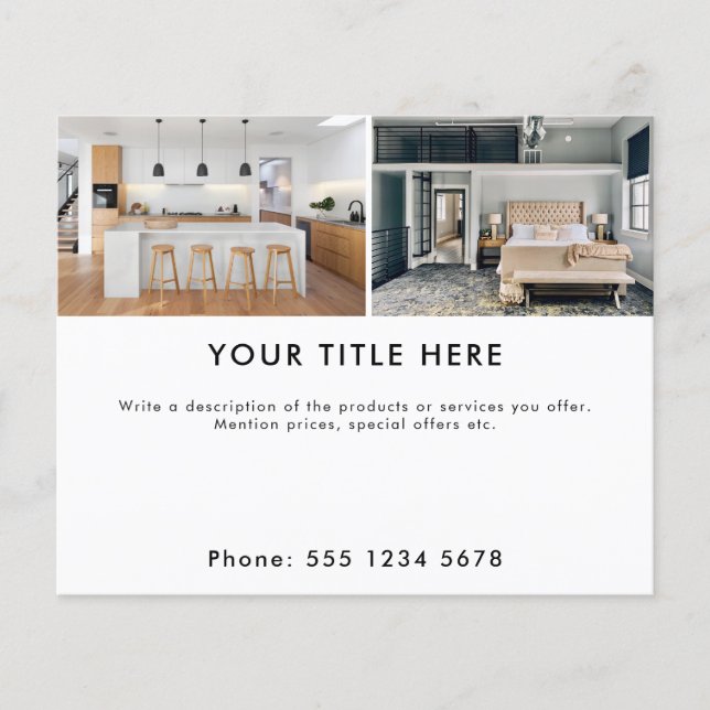 Promotional Business 2 Photo Banner & Text Flyer (Front)