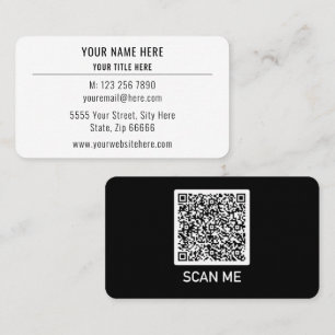 Promotional Business Cards Example with QR Code