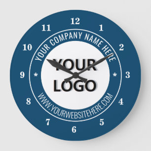 Promotional Business Logo and Text Branded Clock